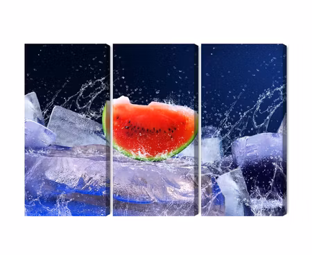 Canvastavla - Watermelon on ice
