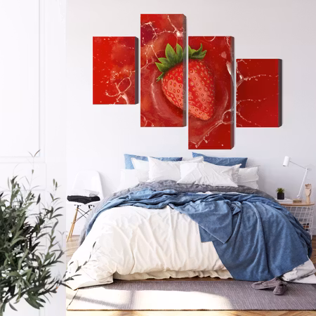 Canvastavla - Juicy strawberry