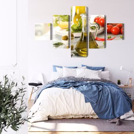 Canvastavla - Jug with fresh oil