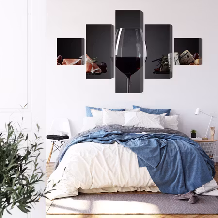 Canvastavla - A glass of red wine