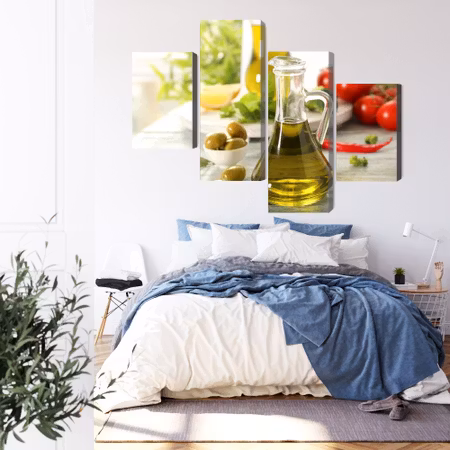 Canvastavla - Jug with fresh oil