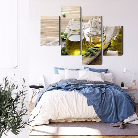 Canvastavla - Olive oil with green olives