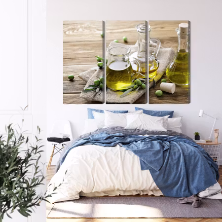 Canvastavla - Olive oil with green olives