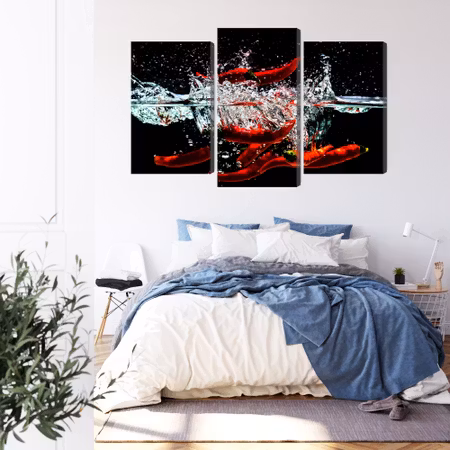 Canvastavla - Chili in water