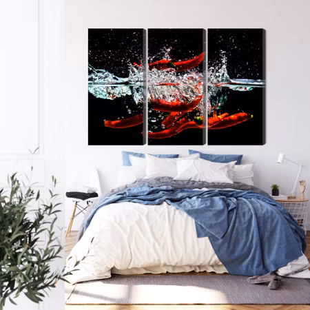 Canvastavla - Chili in water