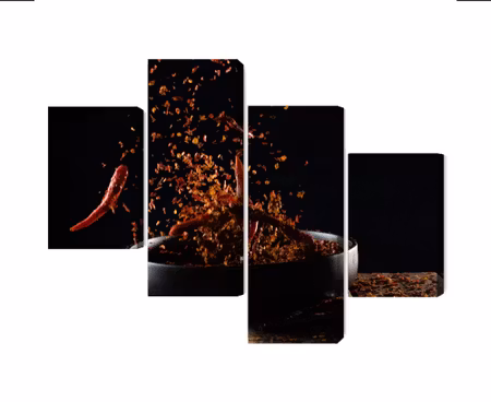 Canvastavla - Cayenne pepper in flight