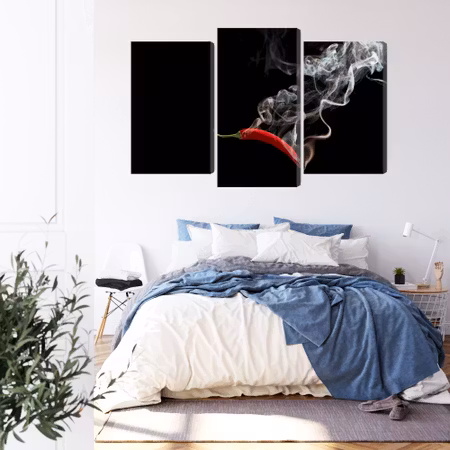 Canvastavla - Red chili with smoke