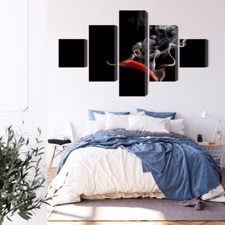 Canvastavla - Red chili with smoke