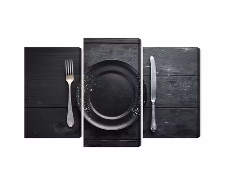 Canvastavla - Vintage tableware