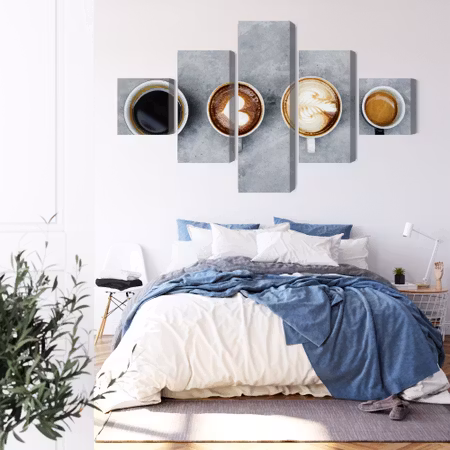 Canvastavla - Cups with coffee