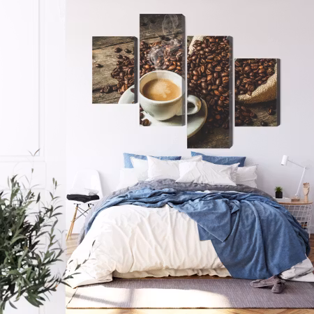 Canvastavla - A cup of hot coffee