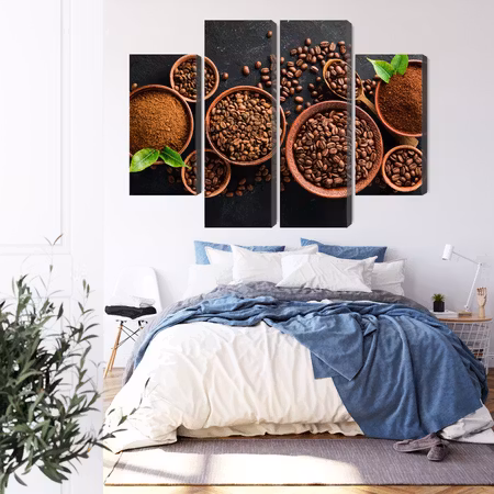 Canvastavla - Ground coffee and beans