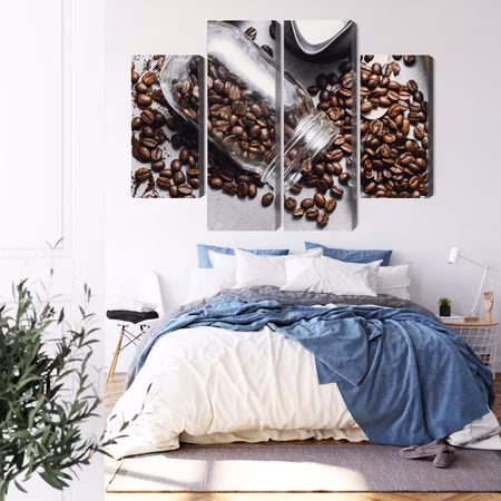 Canvastavla - Ingredients for making coffee