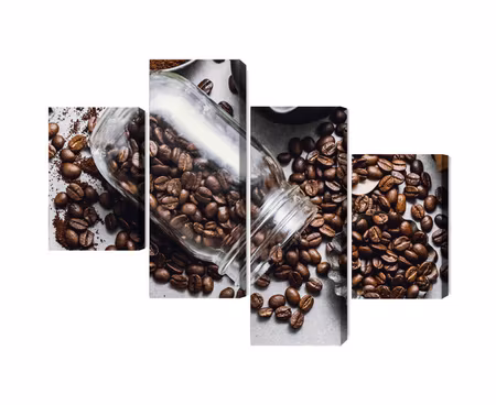 Canvastavla - Ingredients for making coffee