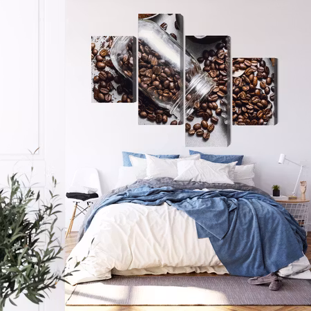 Canvastavla - Ingredients for making coffee