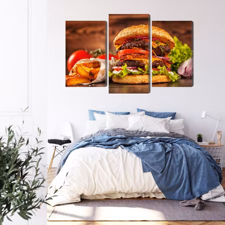 Canvastavla - Homemade hamburger