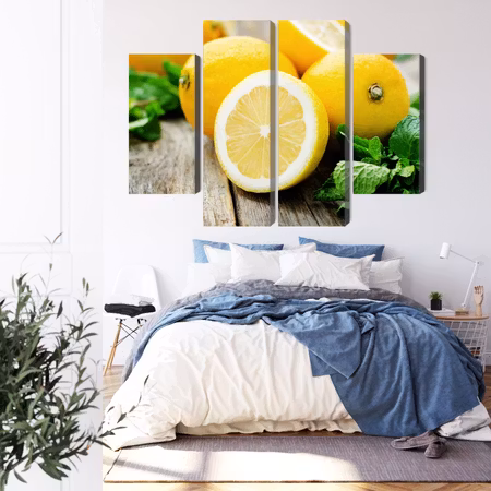 Canvastavla - Lemon with mint