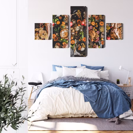 Canvastavla - The table was set abundantly