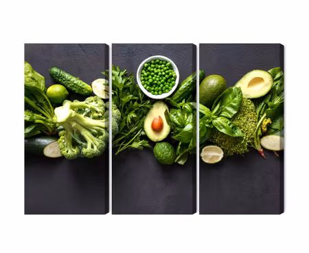 Canvastavla - Green vegetables