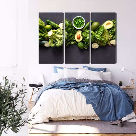 Canvastavla - Green vegetables