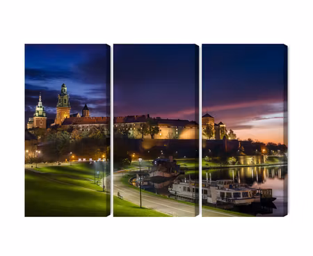 Canvastavla - Wawel royal castle at sunrise