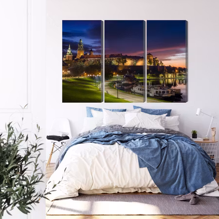 Canvastavla - Wawel royal castle at sunrise