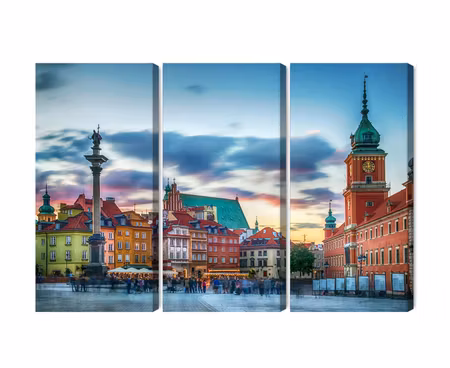 Canvastavla - Panoramic view of the royal castle in