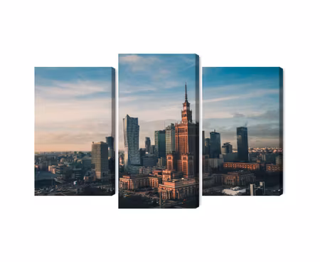 Canvastavla - Warsaw and the view of the palace of