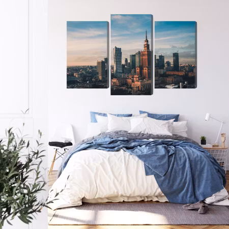 Canvastavla - Warsaw and the view of the palace of