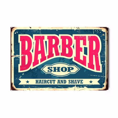 Canvastavla - Vintage barber shop