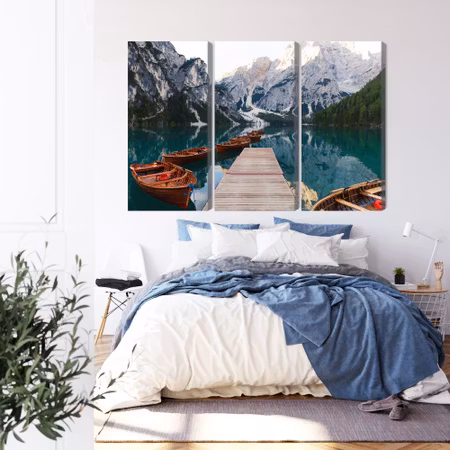 Canvastavla - Lake braies in Italy