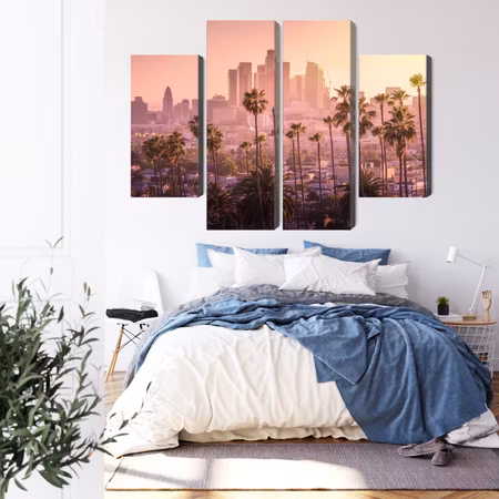 Canvastavla - Downtown los angeles at sunset