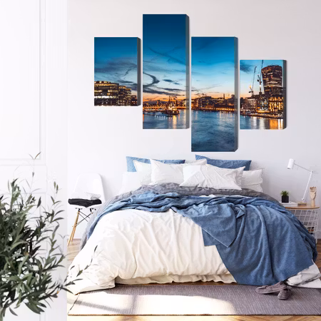 Canvastavla - River thames in great britain