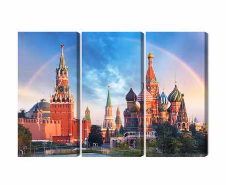 Canvastavla - Panorama of the red square with the