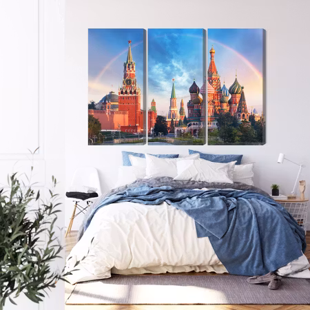 Canvastavla - Panorama of the red square with the