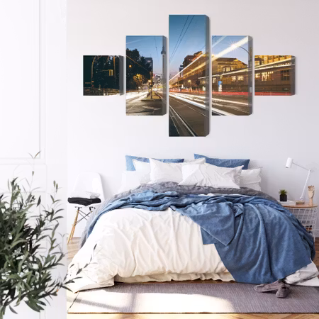 Canvastavla - Panoramic view of the streets of berlin