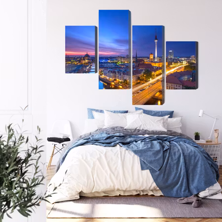 Canvastavla - Berlin panorama at sunset