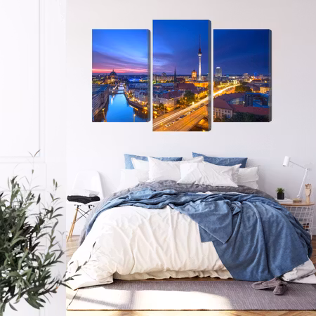 Canvastavla - Berlin panorama at sunset