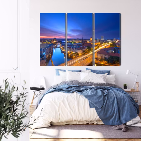 Canvastavla - Berlin panorama at sunset