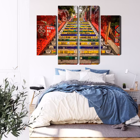 Canvastavla - Selaron stairs in the historic center of