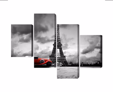 Canvastavla - Black and white view of the eiffel tower