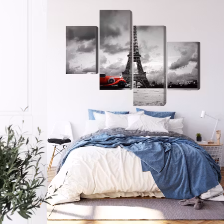 Canvastavla - Black and white view of the eiffel tower