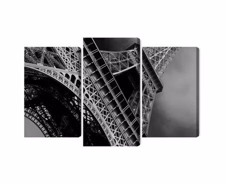 Canvastavla - Black and white eiffel tower view from