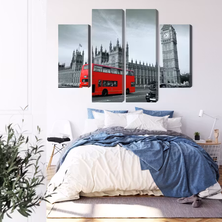 Canvastavla - Red london bus