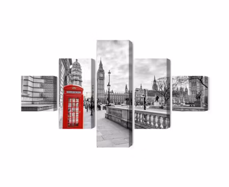 Canvastavla - Red london telephone booth 3d