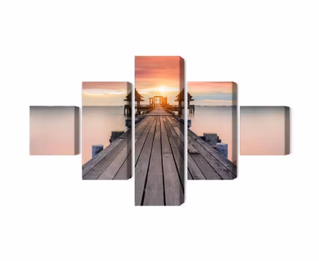 Canvastavla - Hazy sea