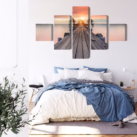 Canvastavla - Hazy sea