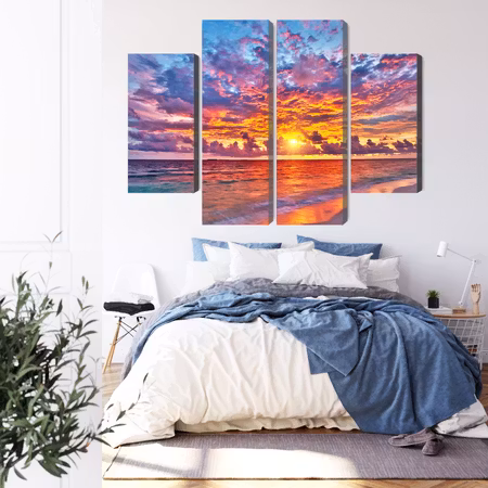 Canvastavla - Picturesque sunset in the maldives