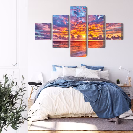 Canvastavla - Picturesque sunset in the maldives