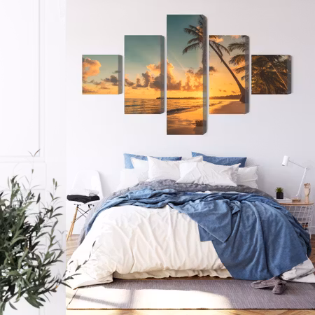 Canvastavla - Sunset on the dominican beach